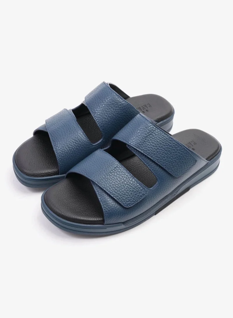 UOMO Cavalier  UOMO CAVALIER MEN'S LEATHER SANDALS, COMFORTABLE FOOTBED, SUMMER WEAR, VERSATILE NAVY for Men | Best Price UAE