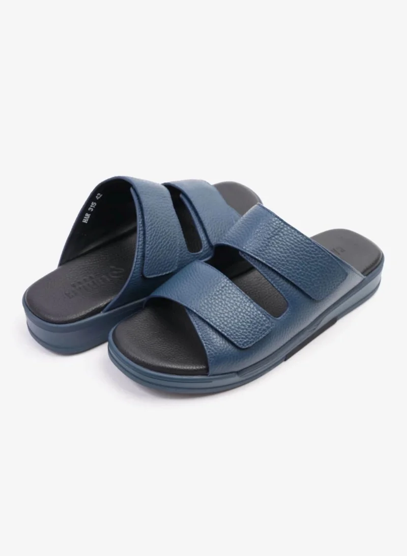 UOMO Cavalier  UOMO CAVALIER MEN'S LEATHER SANDALS, COMFORTABLE FOOTBED, SUMMER WEAR, VERSATILE NAVY for Men | Best Price UAE