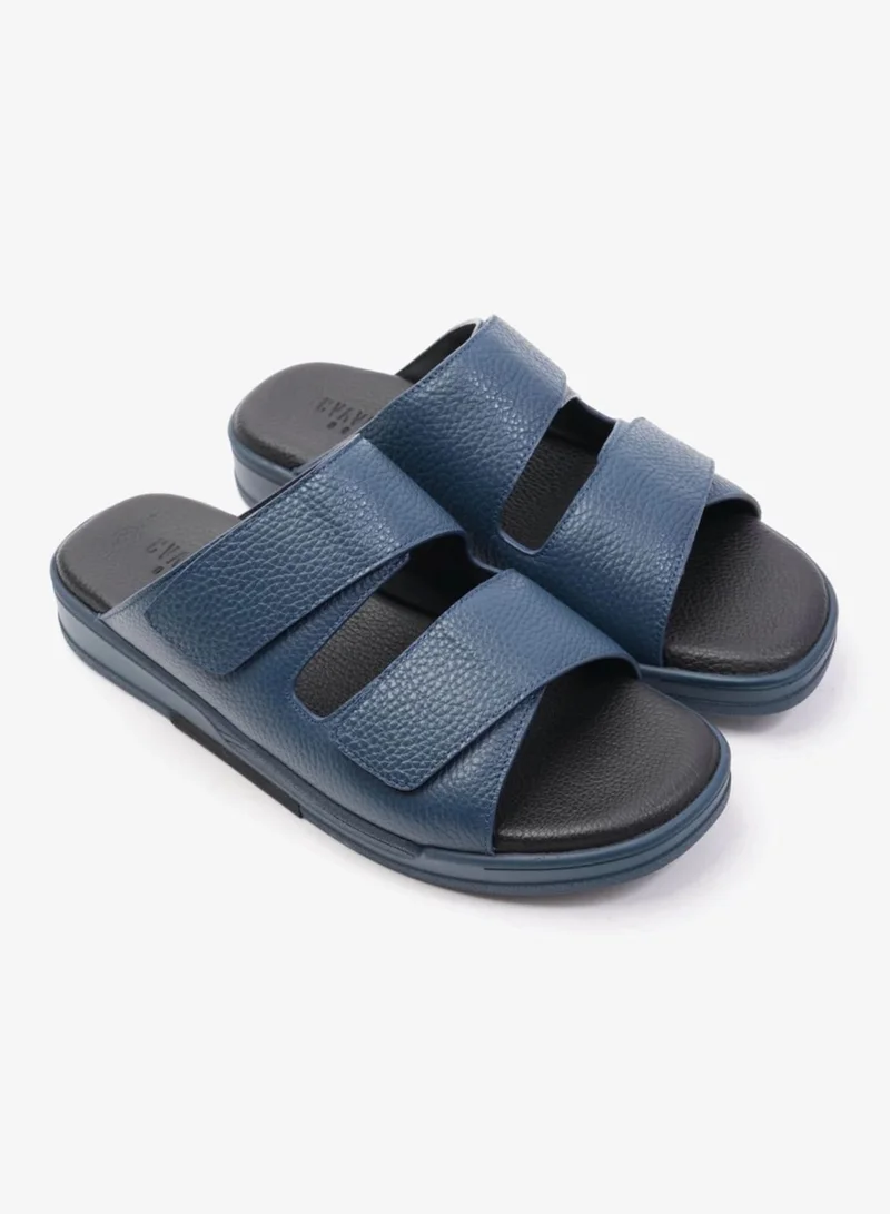 UOMO Cavalier  UOMO CAVALIER MEN'S LEATHER SANDALS, COMFORTABLE FOOTBED, SUMMER WEAR, VERSATILE NAVY for Men | Best Price UAE