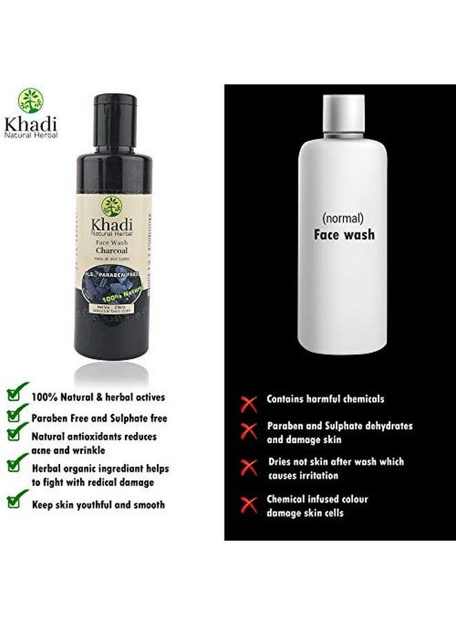 Khadi Natural Herbal - Natural Herbal Activated Charcoal Face Wash 210Ml - Image 1