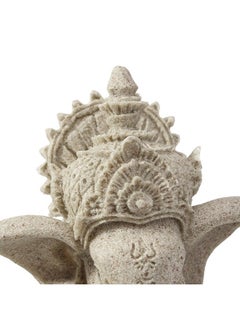 ROSENICE rosenice Elephant Statue Sculpture Sandstone Ganesha Buddha Handmade Figurine  - Image 5
