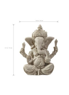 ROSENICE rosenice Elephant Statue Sculpture Sandstone Ganesha Buddha Handmade Figurine  - Image 2