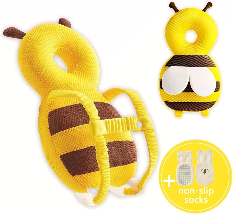 Baby Head Protector Backpack Bee Soft Landing  Safety Toddler Fall Protection for Baby Crawling  Walking FallingBack Cushion for Infant - Image 1