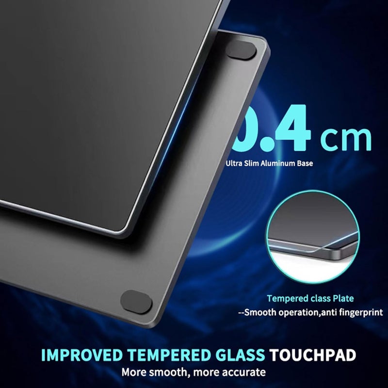 USB Touchpad, Large 5.4 Inch Slim Trackpad with Multi-Touch Gestures and Aluminum Alloy Base, Compatible with 11 10 and OS - Image 3