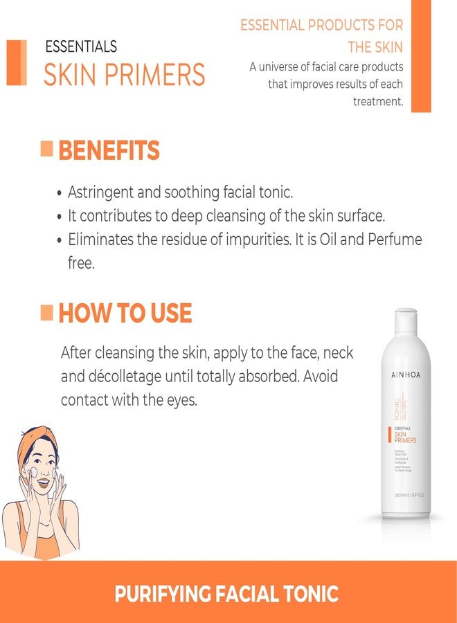 أينوا برايمر أينوا لتنقية البشرة، تونر نباتي للوجه مع خلاصة بندق الساحرة للبشرة الدهنية والمعرضة لحب الشباب، 350 مل - Image 4
