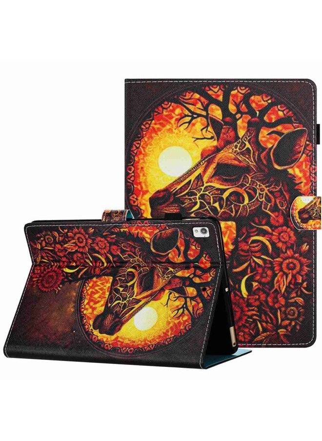 HuHa Case Cover For Samsung Galaxy Tab A7 2020 T500 Painted Pattern Stitching Smart Leather Tablet Case Flower Deer 