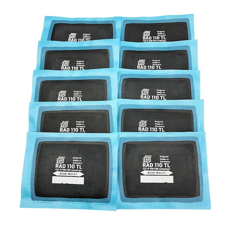 Rema Tip Top RAD110 Radial Tire Patches - 2    x 2-3/4    Self-Vulcanizing Flat Tire Universal Repair Patches - 10 Count - Image 1