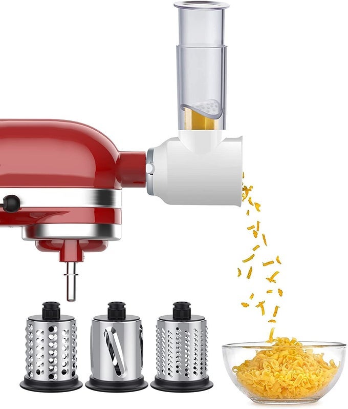 FOOD PROCESSOR ACCESSORY STAINLESS STEEL SLICER SHREDDER ATTACHMENT FOR KITCHENAID MIXERS MULTIFUNCTIONAL VEGETABLE CHOPPER SALAD MAKER