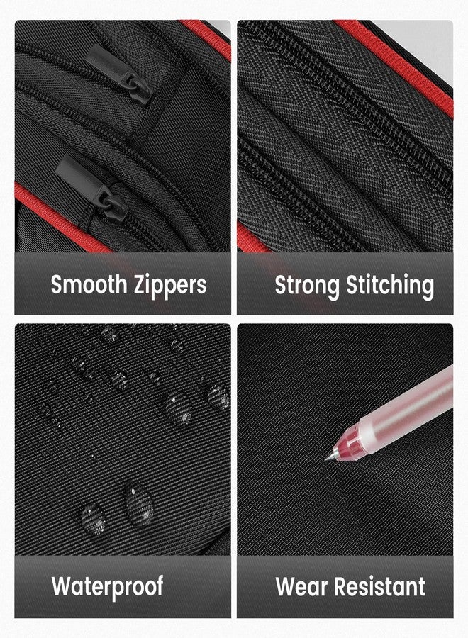 Sooez Large Pencil Case Pouch, Big Capacity Pencil Bag, Portable Stationery Pen Pouch, Sturdy Pen Holder Organizer with Handle, Aesthetic Teacher School Classroom Supplies for Boys Teen Adult, Green - Image 5