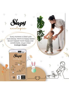 Sleepy Pack Of 192 Ecologic Pants Size 4, Eco-Friendly, Hypoallergenic, Superior Absorbency, All-Natural Materials, 4 X 48 Pieces  - Image 3