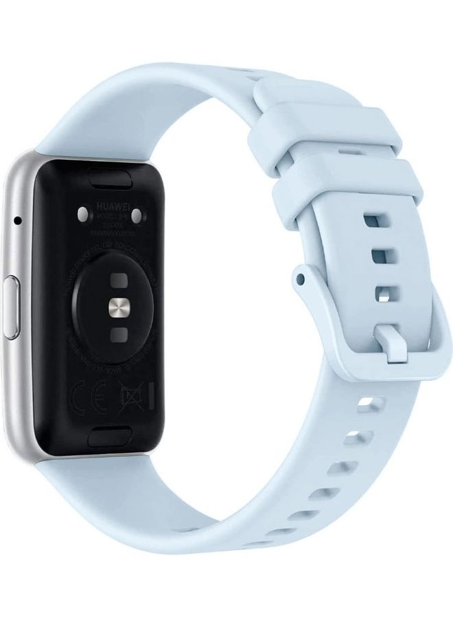 Loquat Adjustable Silicone Sport Watch Bands Replacement Wristband Compatible With Huawei Watch Fit 2 Light Blue - Image 2