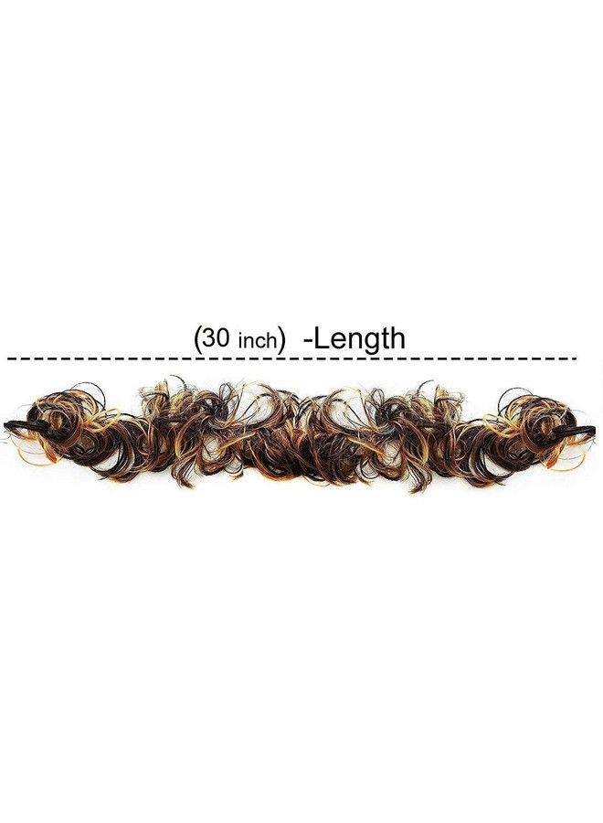 Kabello Women Hair Frill Extension For Messy Juda Bun Ponytail Hair Style Extension Highlighter Pack Of 1 - Image 3