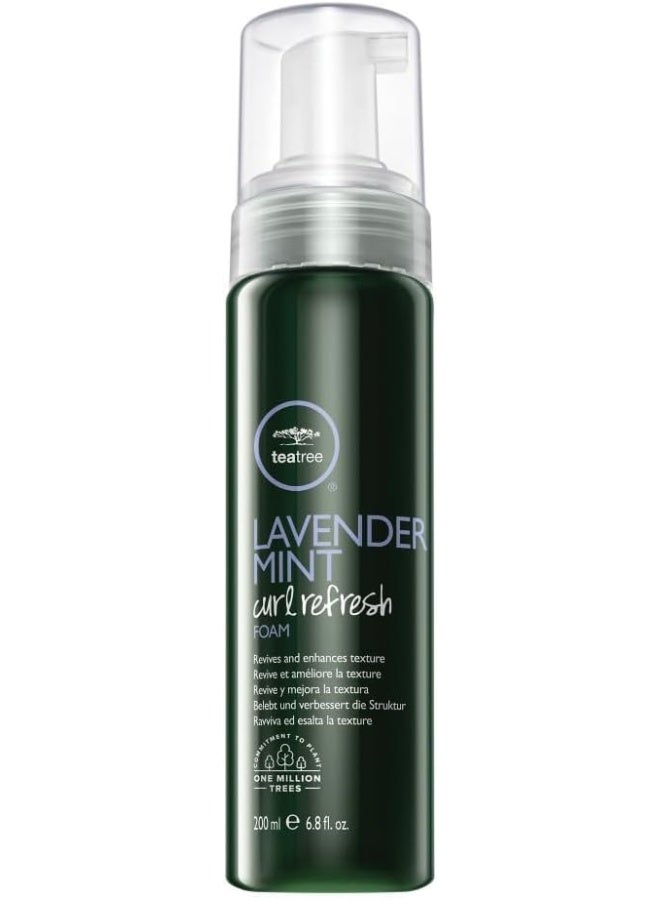 Tea Tree Lavender Mint Curl Refresh Foam, Hair Mousse, For Coarse, Curly + Dry Hair, 6.8 fl. oz. - Image 1