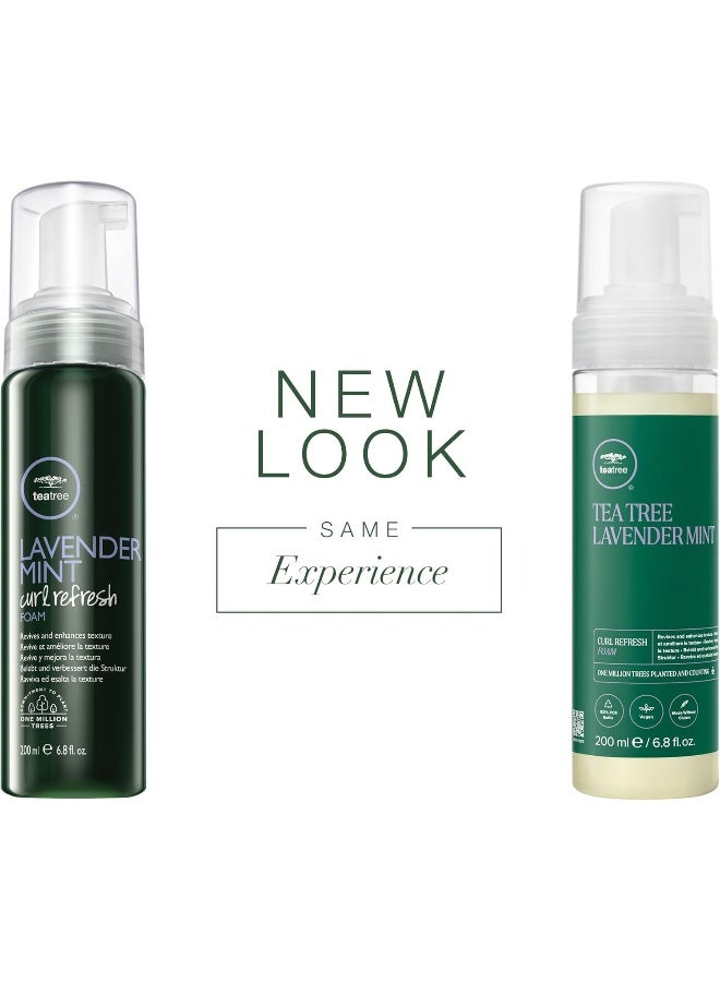 Tea Tree Lavender Mint Curl Refresh Foam, Hair Mousse, For Coarse, Curly + Dry Hair, 6.8 fl. oz. - Image 2