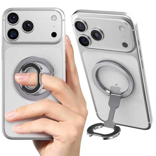 CloudValley for Magsafe Phone Grip Holder - Adjustable Dual-Sided Magnetic Finger Ring Stand 4-in-1, Compatible with iPhone 17/16-12 & MagSafe Car Mounts - Image 1
