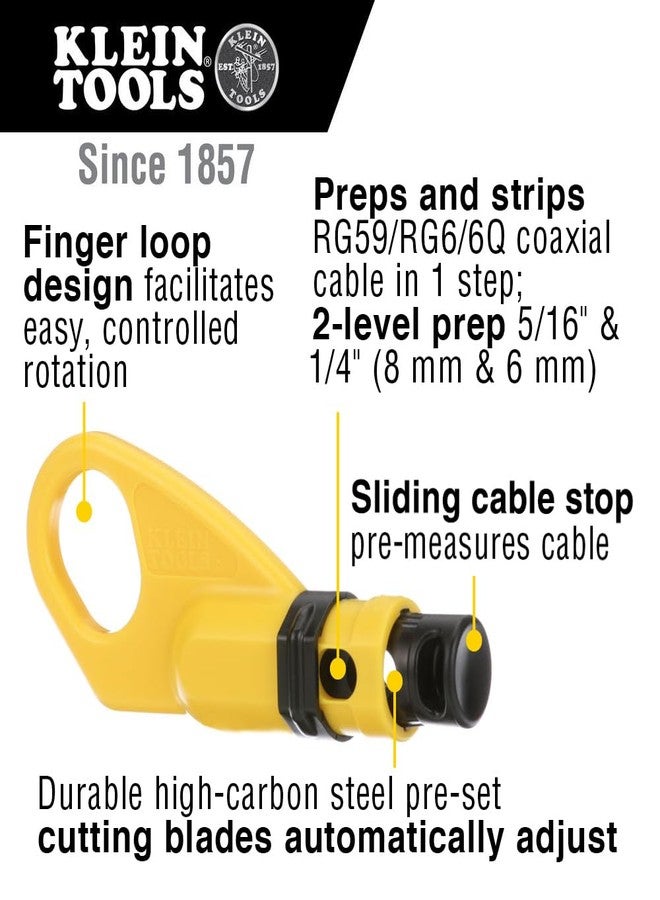 Klein Tools VDV026-211 Coax Installation Kit with Crimp Tool, Cable Cutter, Stripper and F Connectors with Storage Bag - Image 4