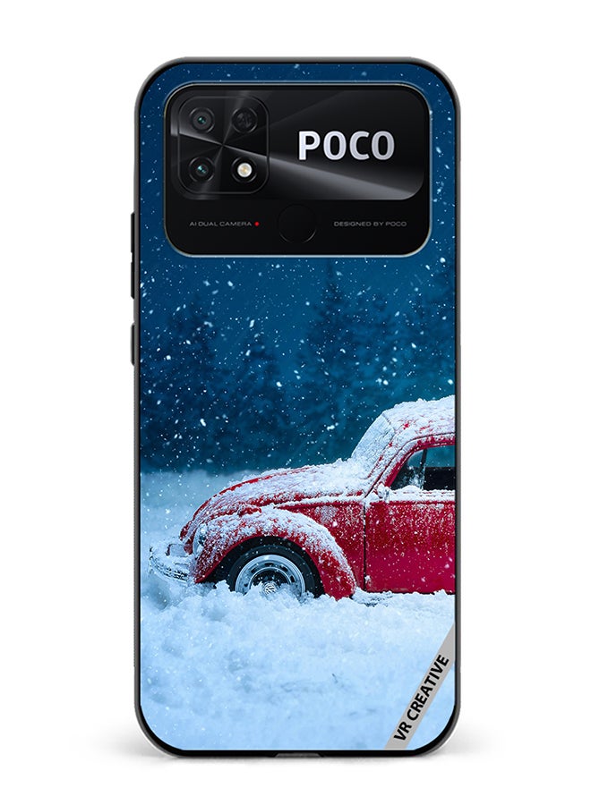 VR CREATIVE Protective Case Cover For Xiaomi Poco C40 Christmas Car Design Multicolour - Image 1
