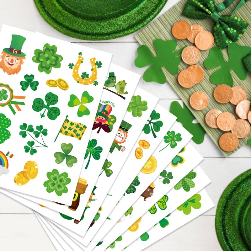 DUJAA 24 St. Patrick's Day Stickers - Four Leaf Clover, Lucky Shamrock Clover, Irish Decor Green Day Stickers for Teens, Girls, Kids, Adults - Image 4