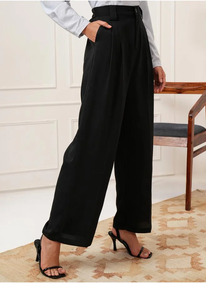 طوكيو توكيز Mid Rise Flared Parallel Trousers