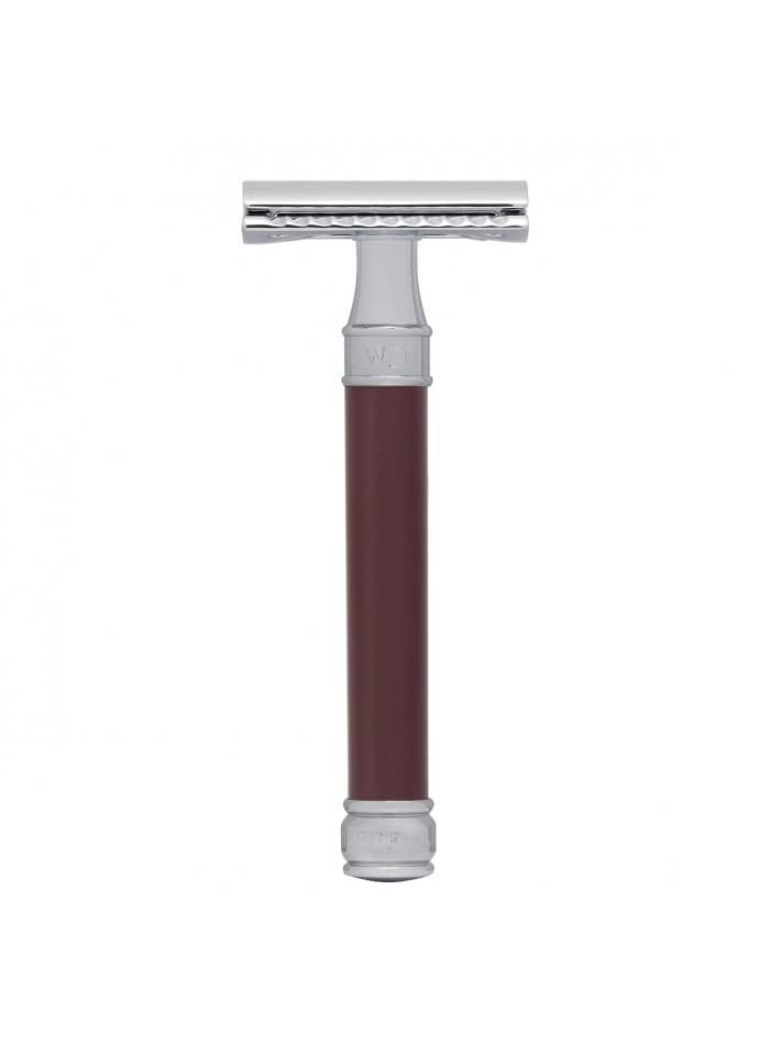 Edwin Jagger Edwin Jagger Double Edged Safety Razor Long Handle  93mm 37 Burgundy 