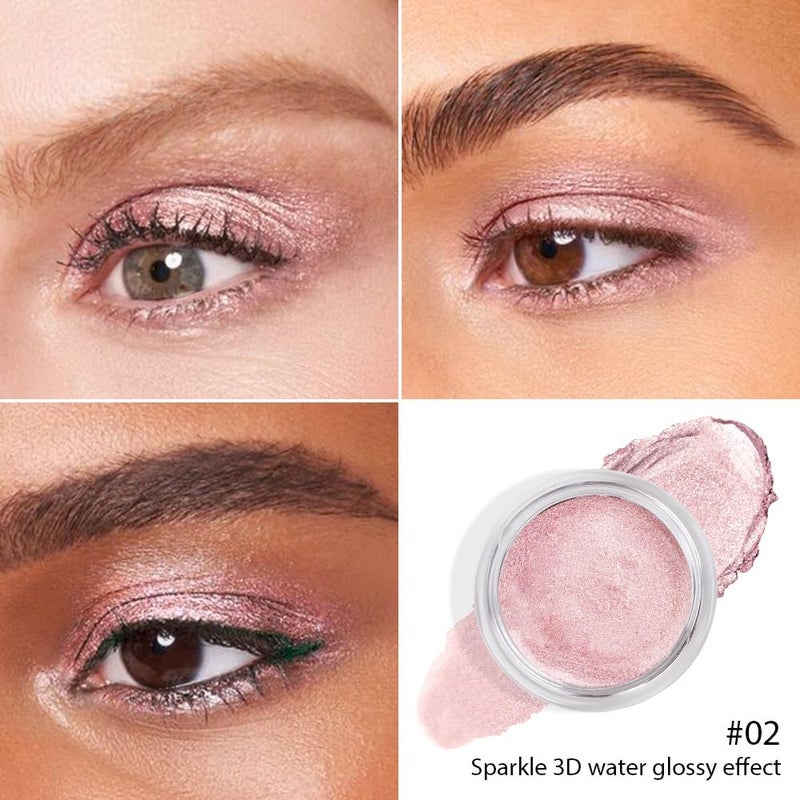 Hxssll Soft Rose Mist Cream Shimmer Eyeshadow â€“ Rose Lilac Pearl Mousse Eye Shadow, High Pigment Glitter Pink Eyeshadow, Waterproof Long-Lasting Crease-Proof Single Shade for Natural Everyday Eye Makeup 2 - Image 3