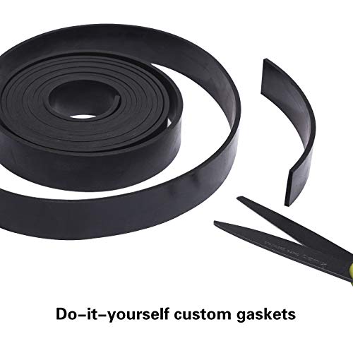 TORRAMI Rubber Gasket Sheet Material 1/8 (.125) Inch T X 3 inch W X 10 Feet, for Sealing,Protection, Abrasion, Supports, Leveling, Bumpers - Image 4