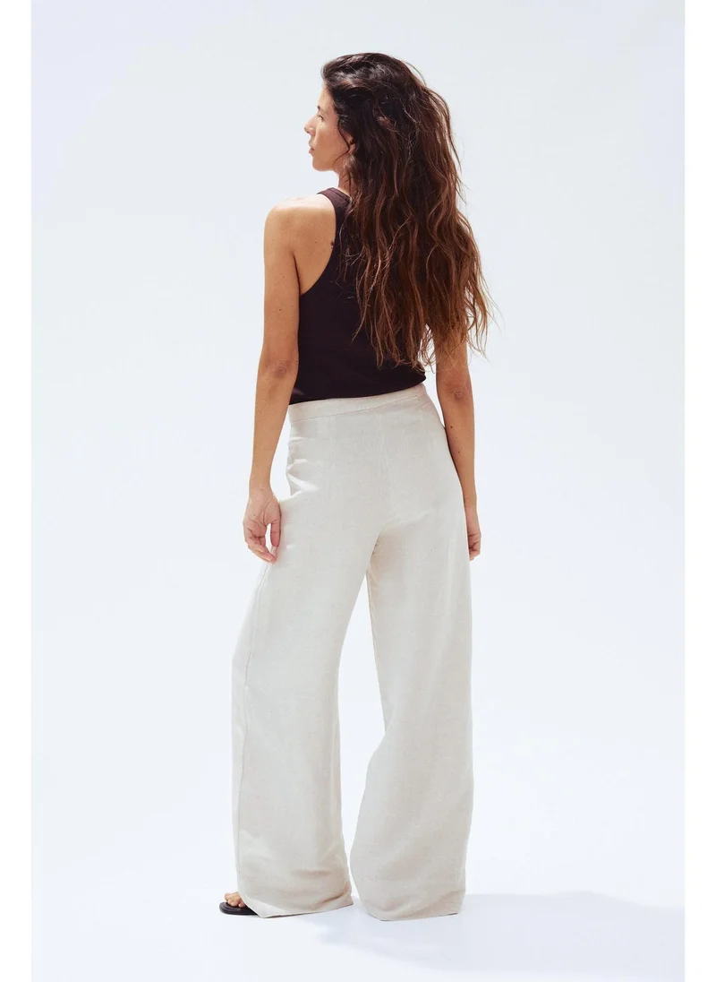اتش اند ام Linen-blend trousers