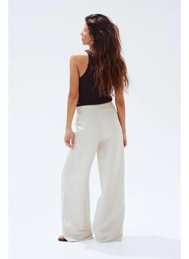 اتش اند ام Linen-blend trousers