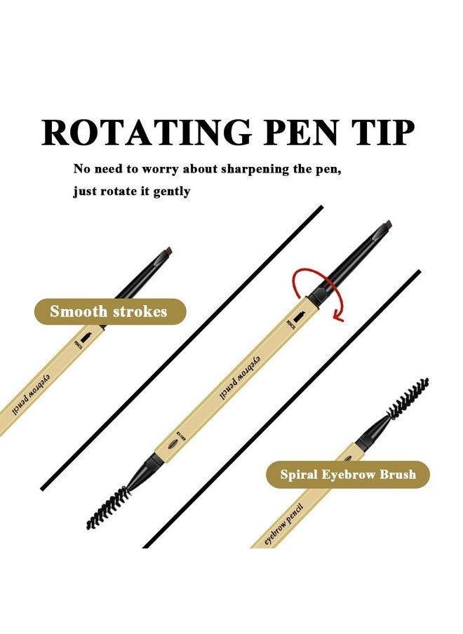 ETEDES ETEDES 3 Different Eyebrow Pencils,Creates Natural Looking Brows Easily And Lastes All Day,3-in-1:Eyebrow Pencil *3;Dark Brown #-0803090  - Image 4
