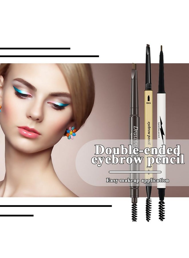 ETEDES ETEDES 3 Different Eyebrow Pencils,Creates Natural Looking Brows Easily And Lastes All Day,3-in-1:Eyebrow Pencil *3;Dark Brown #-0803090  - Image 5