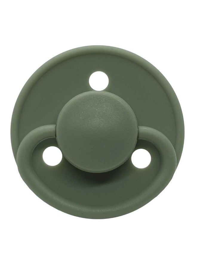 Mininor Round Pacifier Silicone  6M+  2pcs  Willow Green  - Image 2