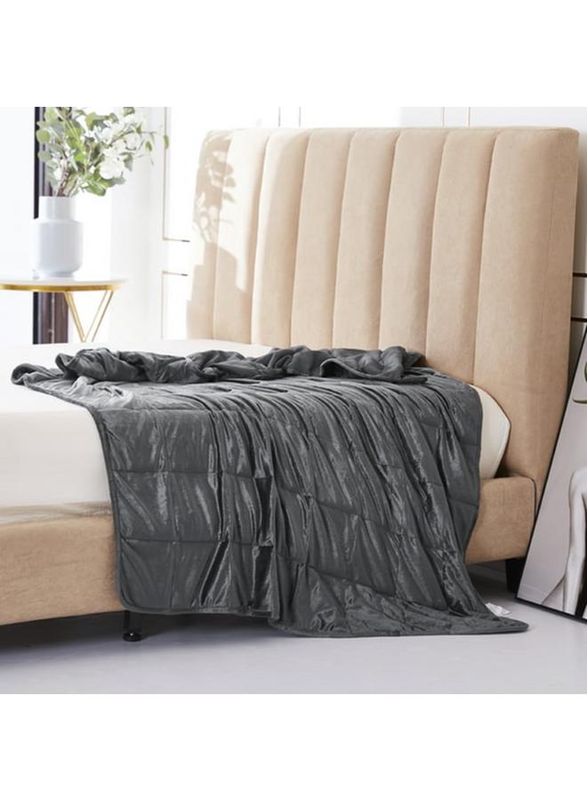 Premium Ultra Plush Weighted Blanket Grey 122 X 187Cm Av-Mmf12-Gry  - Image 1