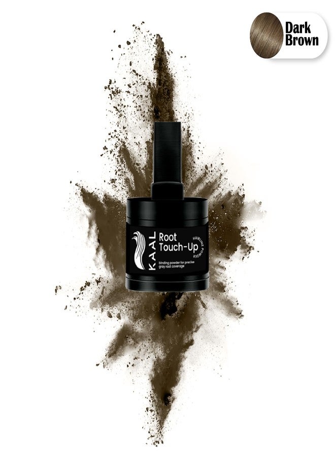 KAAL Hairline Powder for Concealing Hair Loss, Touch Up Powder for Hair Toppers, Eyebrows & Beards, Thinning Hair Fibers (Dark Brown) - Image 2