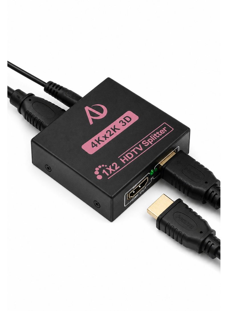HDMI Extender & Splitter 1 In 2 Out – 4K X 2K Ultra HD / 1080P / 3D Support – Duplicates One HDMI Source to Two Displays – Up to 30M Transmission - Image 2
