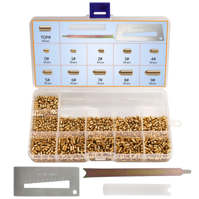 EAORBD SC1/SC4 Keyway Re-Key Kit Compatible with Schlage Rekeying Kit for Home Security, Patio Door Lock Pinning Kit with Bottom Pins (0-9, 50 Each) DIY Rekey Kit - Image 1