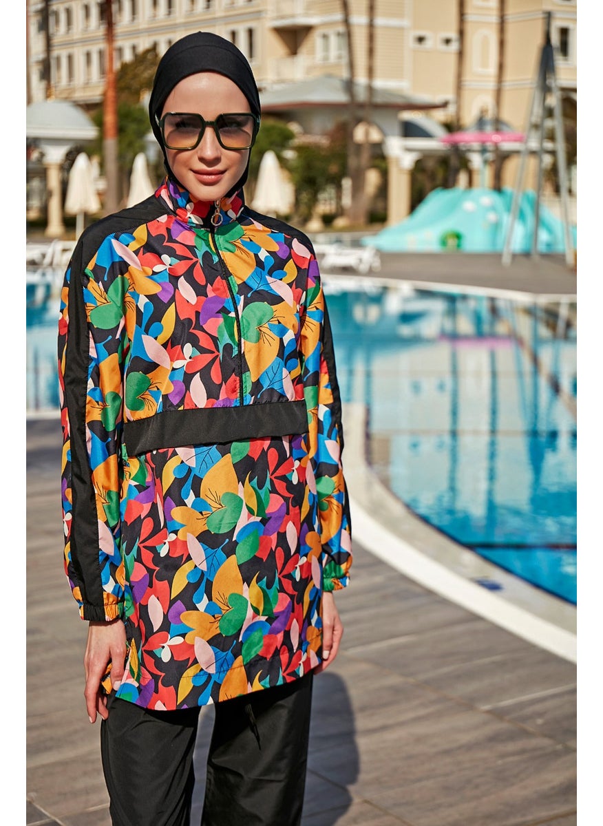 Remsa Mayo Remsa Swimsuit Remsa Parachute Fully Covered Hijab Swimsuit R4703 Sariye  - Image 4