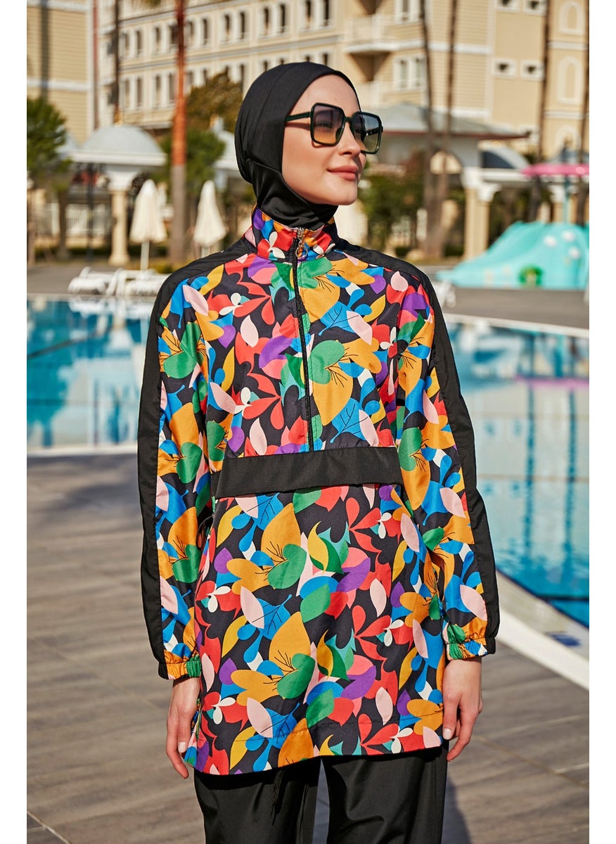 Remsa Mayo Remsa Swimsuit Remsa Parachute Fully Covered Hijab Swimsuit R4703 Sariye  - Image 3