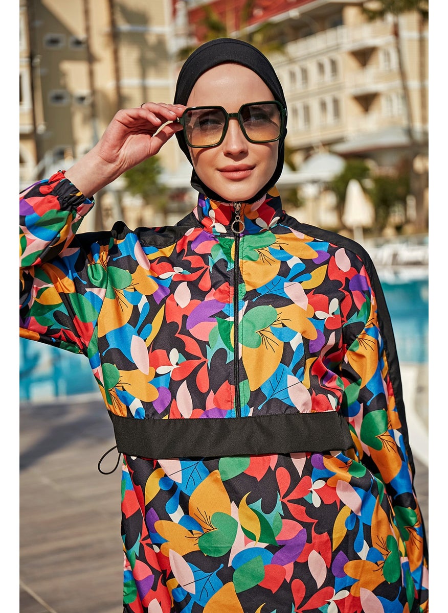 Remsa Mayo Remsa Swimsuit Remsa Parachute Fully Covered Hijab Swimsuit R4703 Sariye  - Image 1