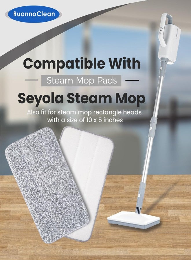 RuannoClean Steam Mop Pads Compatible with Seyola/FEPPO and Others Steam Cleaner for Home, Washable and Reusable Replacement Mop Pads for Floor Cleaning -4 Pack - Image 2