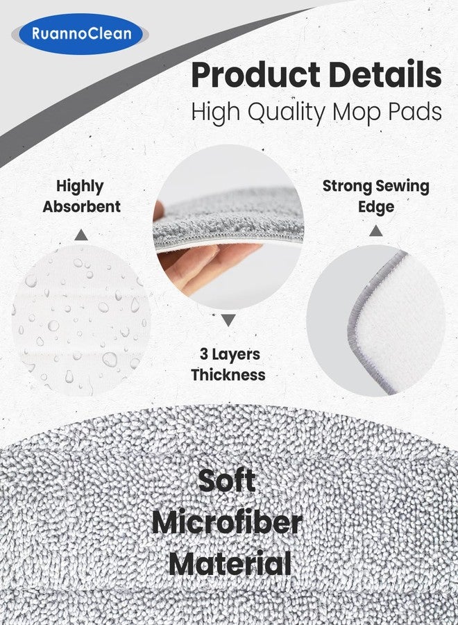 RuannoClean Steam Mop Pads Compatible with Seyola/FEPPO and Others Steam Cleaner for Home, Washable and Reusable Replacement Mop Pads for Floor Cleaning -4 Pack - Image 3