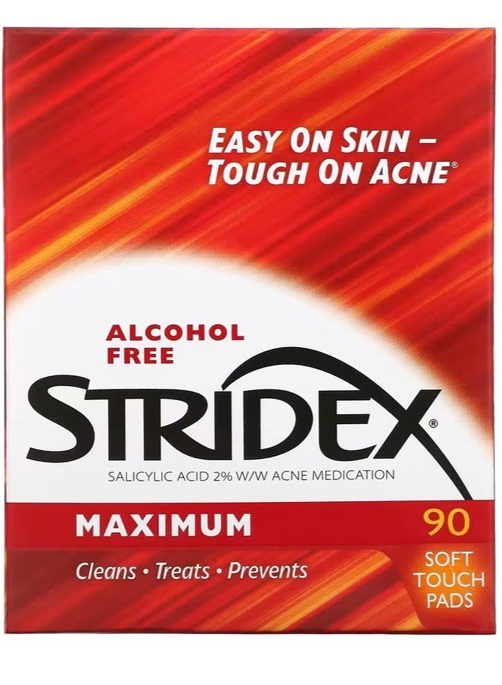 سترايدكس مسحات قطنية ماكسيموم للعناية بحب الشباب 90 قطعة