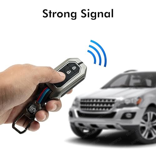 SHOPOFLUX Metal key Cover Compatible with Suzuki Dzire | Victoris | Ertiga 3 button smart key (Pack 1) (Black Silicone) - Image 3