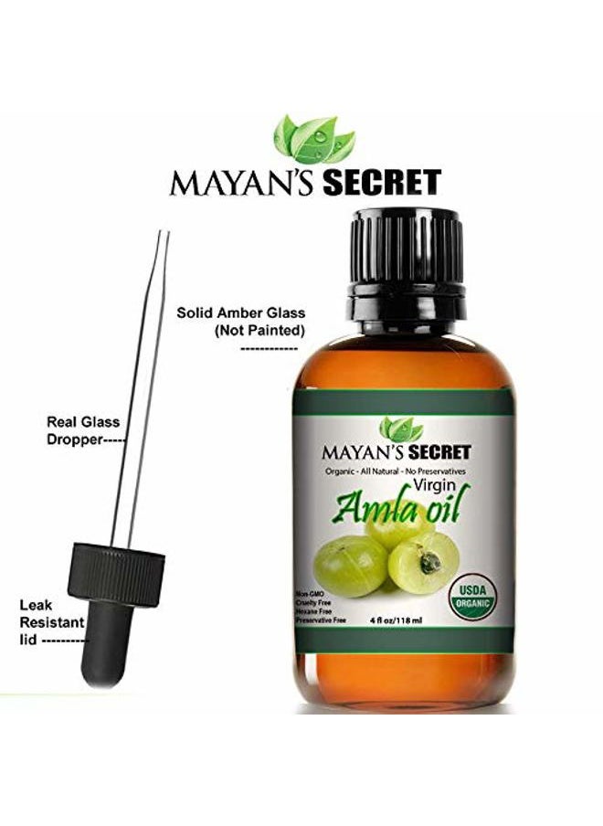 Mayan's Secret 4oz Pure Amla Oil for Hair Growth Cold Pressed Virgin Organic USDA Certified  - Image 3