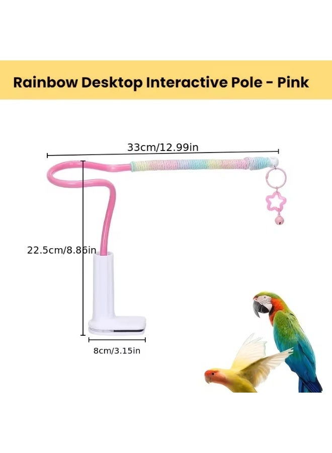 sharjah pigeon Parakeet Tabletop Stand – Natural Wooden Bird Perch Stand for Budgies, Parrots & Small Pet Birds | Stable Play & Rest Platform - Image 3