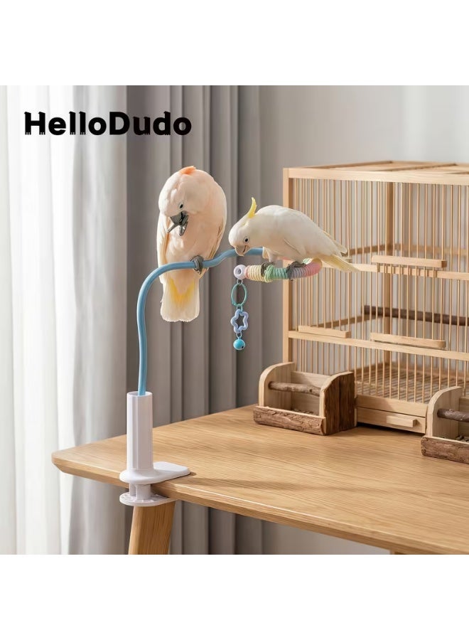 sharjah pigeon Parakeet Tabletop Stand – Natural Wooden Bird Perch Stand for Budgies, Parrots & Small Pet Birds | Stable Play & Rest Platform - Image 2