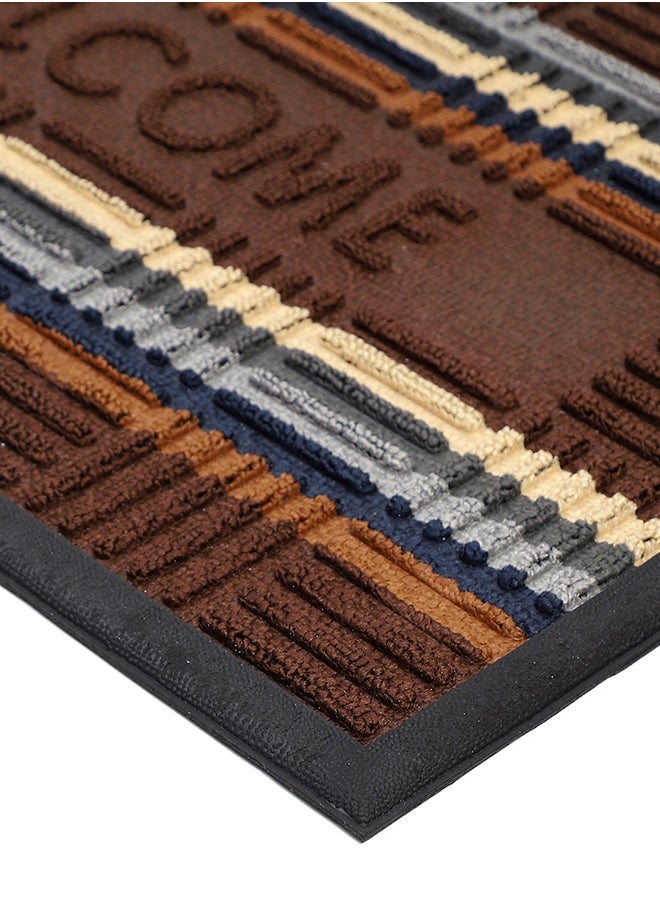 Status Status Contract Anti Slip Front Door Mat | (38 x 58 cm) Living Room Rug for Entrance Doors | New Rubber Floor Mats for Home (DKBrown)  - Image 5