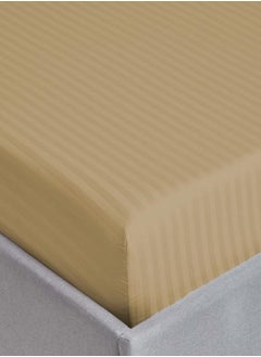 MAXQON 2-Set Fitted Bed Sheets +  Pillow Covers, King/Queen/Double/Single Sizes, Color Beige  - Image 3