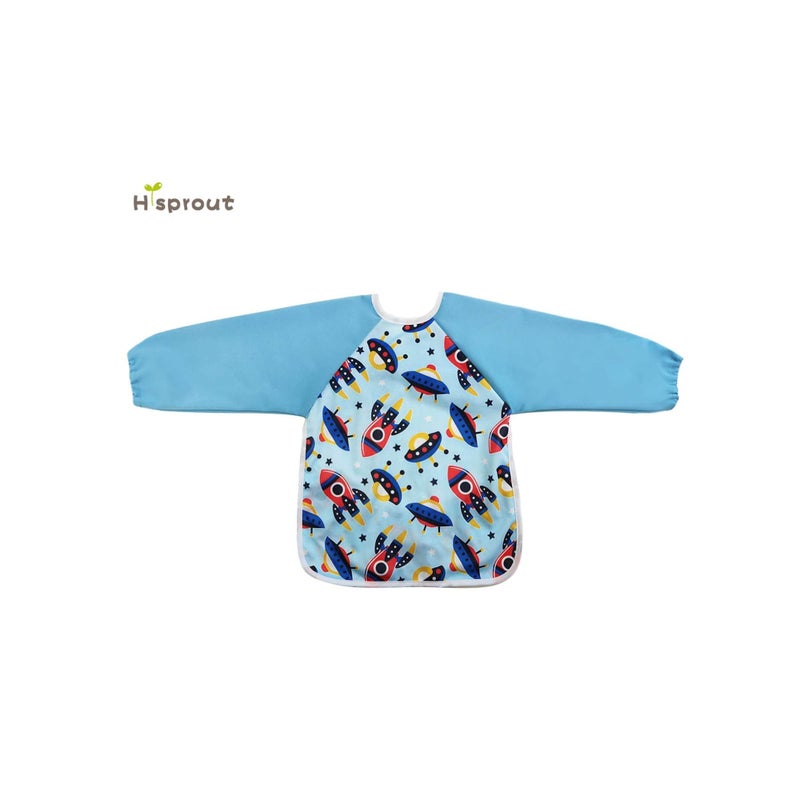 SOLARAE Long Sleeved Baby Bib - Toddler Infants Smock Bib with Pocket, Waterproof, Soft, Machine Washable, Stain and Odor Resistant - Image 2