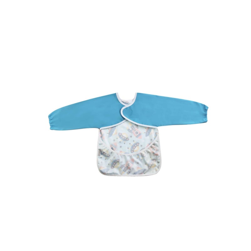 SOLARAE Long Sleeved Baby Bib - Toddler Infants Smock Bib with Pocket, Waterproof, Soft, Machine Washable, Stain and Odor Resistant - Image 3