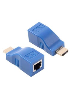 NIBEMINENT HDMI Extender Over Cat 5e/6, HDMI to RJ45 Ethernet Network Converter 2 Ports 